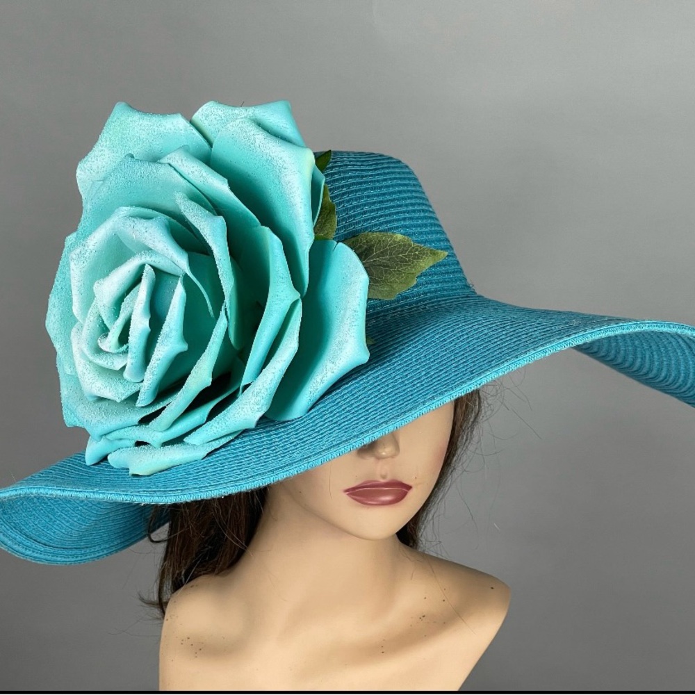 DERBY SUMMER TEAL STRAW HAT